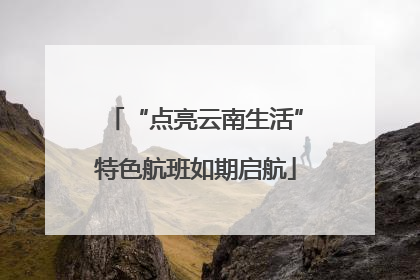 “点亮云南生活”特色航班如期启航