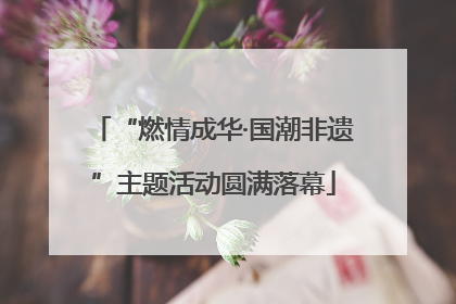 “燃情成华·国潮非遗”主题活动圆满落幕