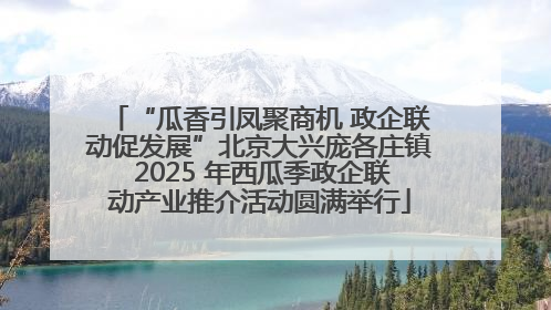 “瓜香引凤聚商机 政企联动促发展”北京大兴庞各庄镇 2025 年西瓜季政企联动产业推介活动圆满举行