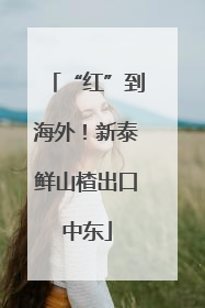 “红”到海外！新泰鲜山楂出口中东