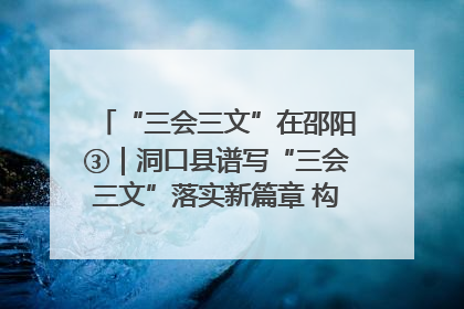“三会三文”在邵阳③｜洞口县谱写“三会三文”落实新篇章 构建协同联动大格局