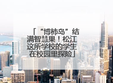 “博柿岛”结满智慧果！松江这所学校的学生在校园里探险