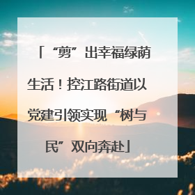 “剪”出幸福绿荫生活！控江路街道以党建引领实现“树与民”双向奔赴