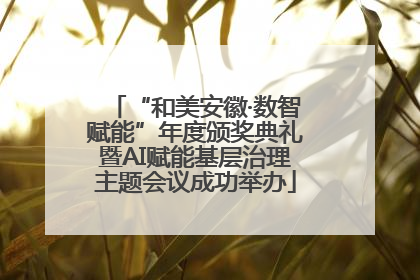 “和美安徽·数智赋能”年度颁奖典礼暨AI赋能基层治理主题会议成功举办