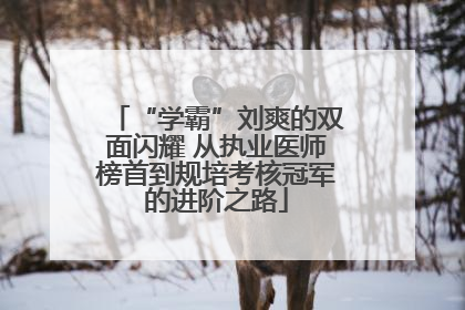 “学霸”刘爽的双面闪耀 从执业医师榜首到规培考核冠军的进阶之路