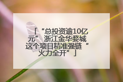 “总投资逾10亿元” 浙江金华婺城这个项目精准强链“火力全开”