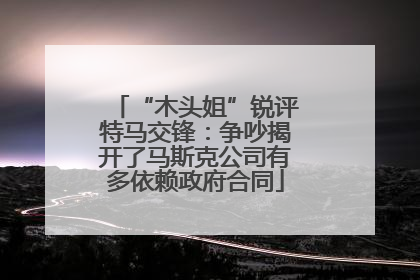 “木头姐”锐评特马交锋：争吵揭开了马斯克公司有多依赖政府合同