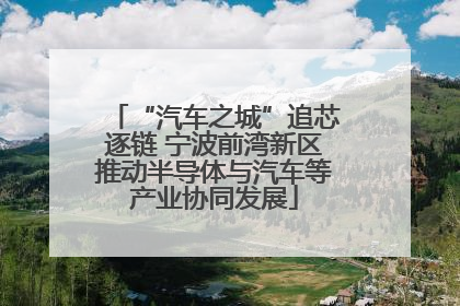 “汽车之城”追芯逐链 宁波前湾新区推动半导体与汽车等产业协同发展
