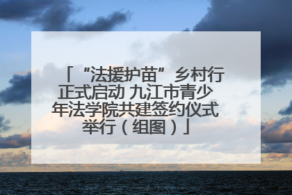 “法援护苗”乡村行正式启动 九江市青少年法学院共建签约仪式举行（组图）