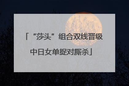 “莎头”组合双线晋级 中日女单捉对厮杀