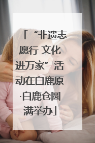 “非遗志愿行 文化进万家”活动在白鹿原·白鹿仓圆满举办
