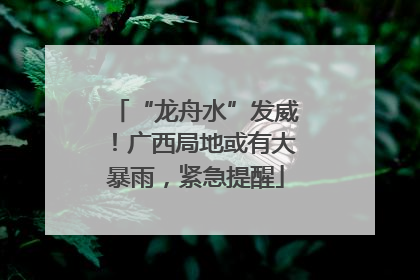 “龙舟水”发威！广西局地或有大暴雨，紧急提醒