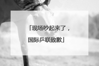 现场吵起来了，国际乒联致歉