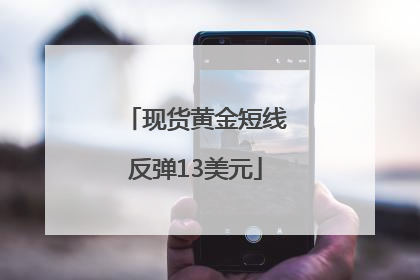 现货黄金短线反弹13美元