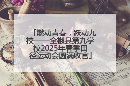 燃动青春，跃动九校——全椒县第九学校2025年春季田径运动会圆满收官