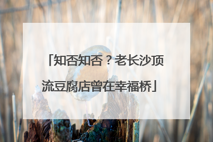 知否知否？老长沙顶流豆腐店曾在幸福桥