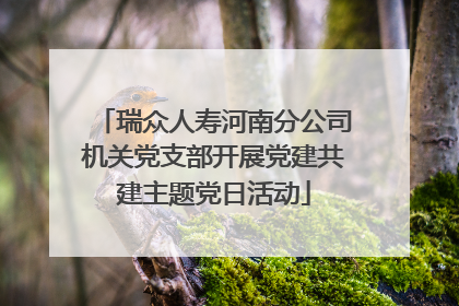 瑞众人寿河南分公司机关党支部开展党建共建主题党日活动