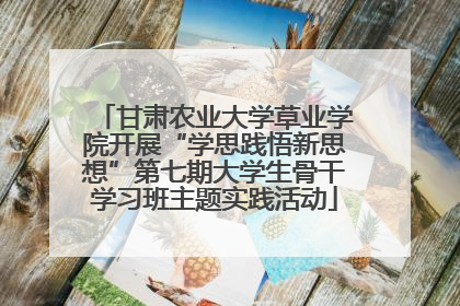 甘肃农业大学草业学院开展“学思践悟新思想”第七期大学生骨干学习班主题实践活动