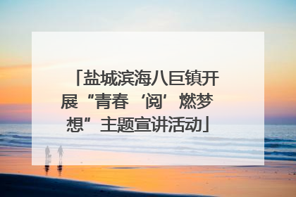 盐城滨海八巨镇开展“青春‘阅’燃梦想”主题宣讲活动