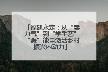 福建永定：从“卖力气”到“学手艺”“赈”能量激活乡村振兴内动力