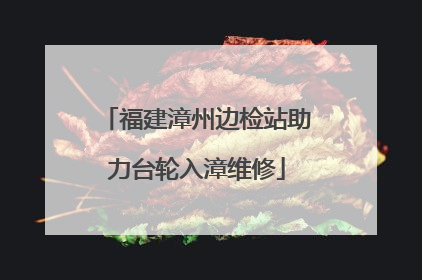 福建漳州边检站助力台轮入漳维修