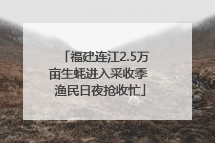 福建连江2.5万亩生蚝进入采收季 渔民日夜抢收忙