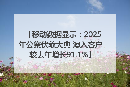 移动数据显示：2025年公祭伏羲大典 漫入客户较去年增长91.1%