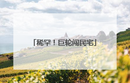 稀罕！巨轮闯民宅