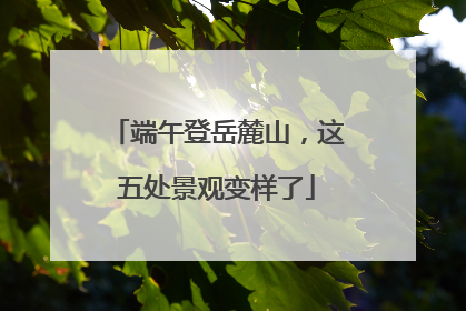 端午登岳麓山，这五处景观变样了