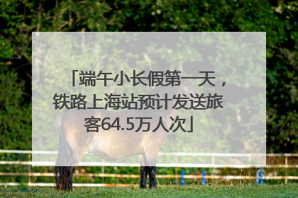 端午小长假第一天，铁路上海站预计发送旅客64.5万人次