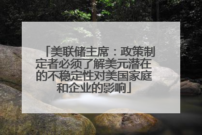 美联储主席：政策制定者必须了解美元潜在的不稳定性对美国家庭和企业的影响