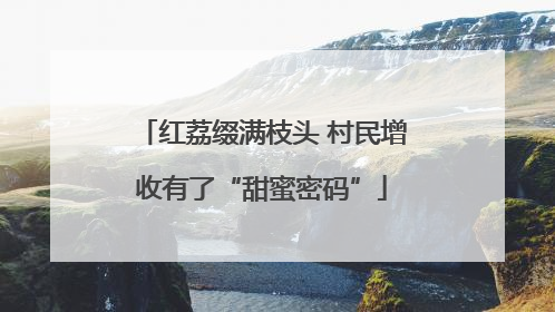 红荔缀满枝头 村民增收有了“甜蜜密码”