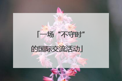 一场“不守时”的国际交流活动