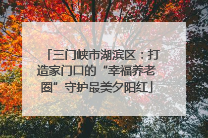 三门峡市湖滨区：打造家门口的“幸福养老圈”守护最美夕阳红