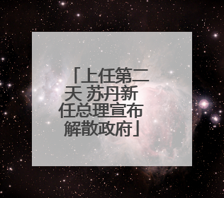 上任第二天 苏丹新任总理宣布解散政府