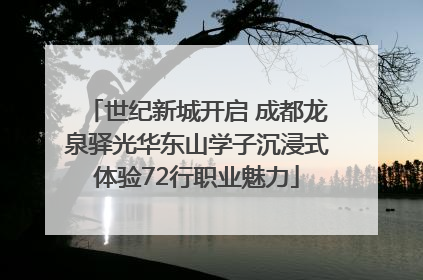 世纪新城开启 成都龙泉驿光华东山学子沉浸式体验72行职业魅力