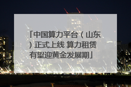中国算力平台（山东）正式上线 算力租赁有望迎黄金发展期