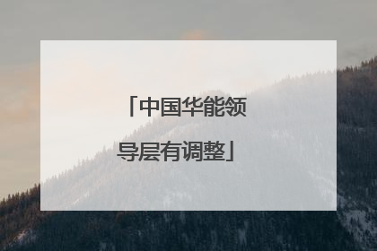 中国华能领导层有调整