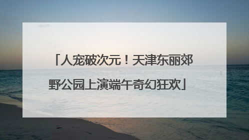 人宠破次元！天津东丽郊野公园上演端午奇幻狂欢