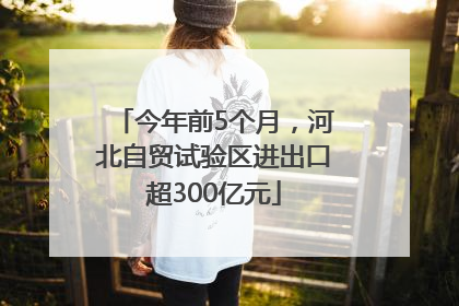 今年前5个月，河北自贸试验区进出口超300亿元