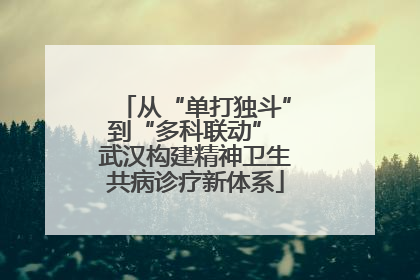 从“单打独斗”到“多科联动” 武汉构建精神卫生共病诊疗新体系