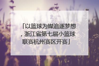 以篮球为媒追逐梦想，浙江省第七届小篮球联赛杭州赛区开赛