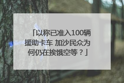 以称已准入100辆援助卡车 加沙民众为何仍在挨饿空等？