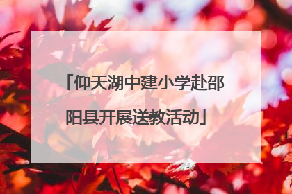 仰天湖中建小学赴邵阳县开展送教活动