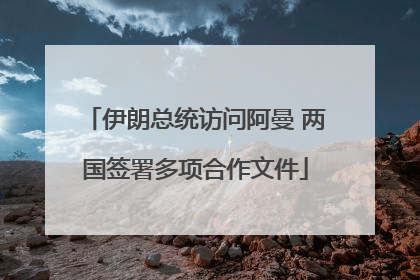 伊朗总统访问阿曼 两国签署多项合作文件