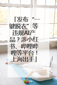 发布“一键脱衣”等违规AI产品？涉小红书、哔哩哔哩等平台！上海出手
