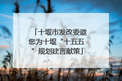 十堰市发改委邀您为十堰“十五五”规划建言献策