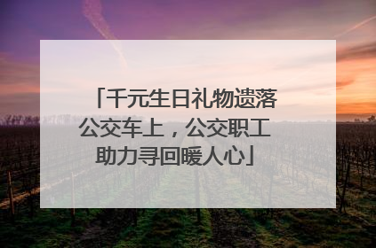 千元生日礼物遗落公交车上，公交职工助力寻回暖人心