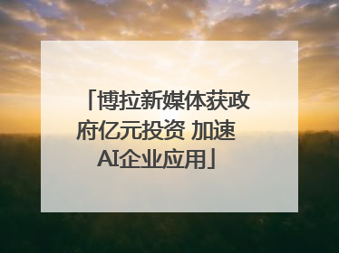 博拉新媒体获政府亿元投资 加速AI企业应用