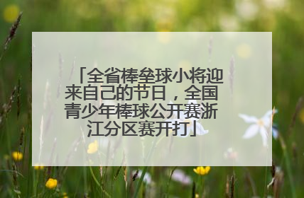 全省棒垒球小将迎来自己的节日，全国青少年棒球公开赛浙江分区赛开打